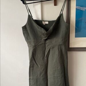 LOFT Green Sleeveless Spaghetti Strap Mini Sundress BRAND NEW NEVER WORN